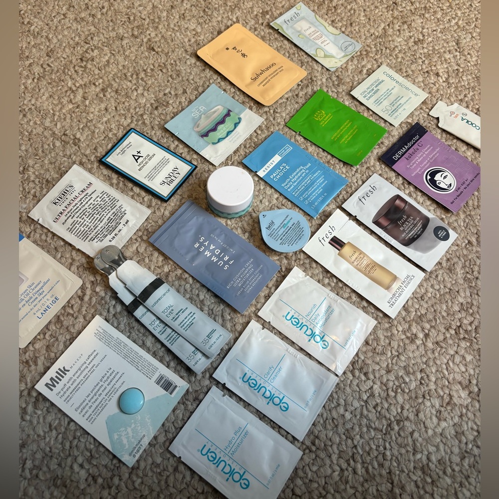 22 high end skincare samples